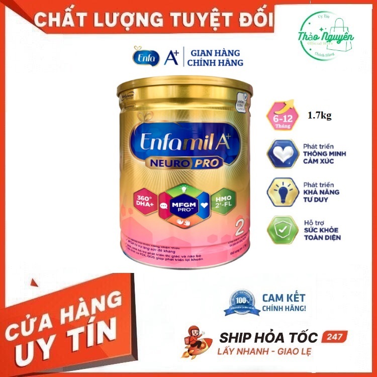 [Enfa Chính Hãng][Date Mới] Sữa bột Enfamil A+ Neuropro 2 Lon 1.7kg phát triển não bộ 6 –12 tháng