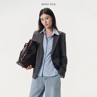  Áo khoác vest dài tay cơ bản giao một hàng khuy Mono Talk - T40002FT 