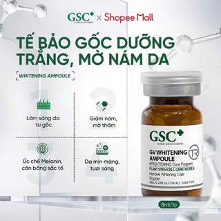  Tế Bào Gốc Dưỡng Trắng Da Mặt GSC  Hàn Quốc GV Whitening Ampoule TR 8ml –Tế Bào Gốc Làm Sáng Da Mờ Nám 