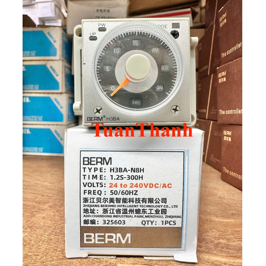 Rơle Thời Gian H3BA-N8H Hiệu BERM  [LOẠI TỐT]