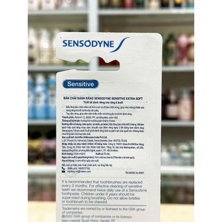 Bộ 2 Bàn Chải Đánh Răng Sensodyne Sensitive Extra Soft Sensitive Extra Soft Mẫu Mới