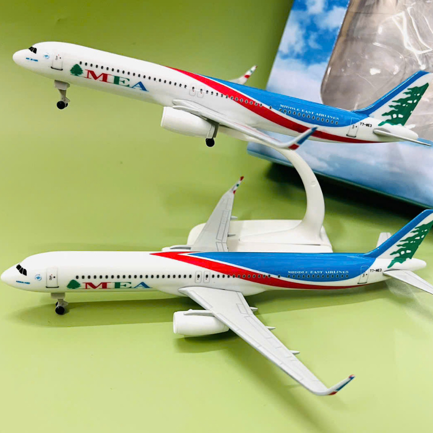 Máy Bay Airbus A321 1:400 “MEA” (Middle East Airlines) Lebanon | Mô Hình Kim Loại Tỉ Lệ 1:400 Quà Tặ