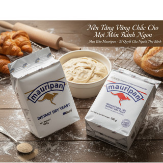  Men khô men nở Mauripan làm bánh mì ngọt lạt bánh bao pizza - bịch 500gram 