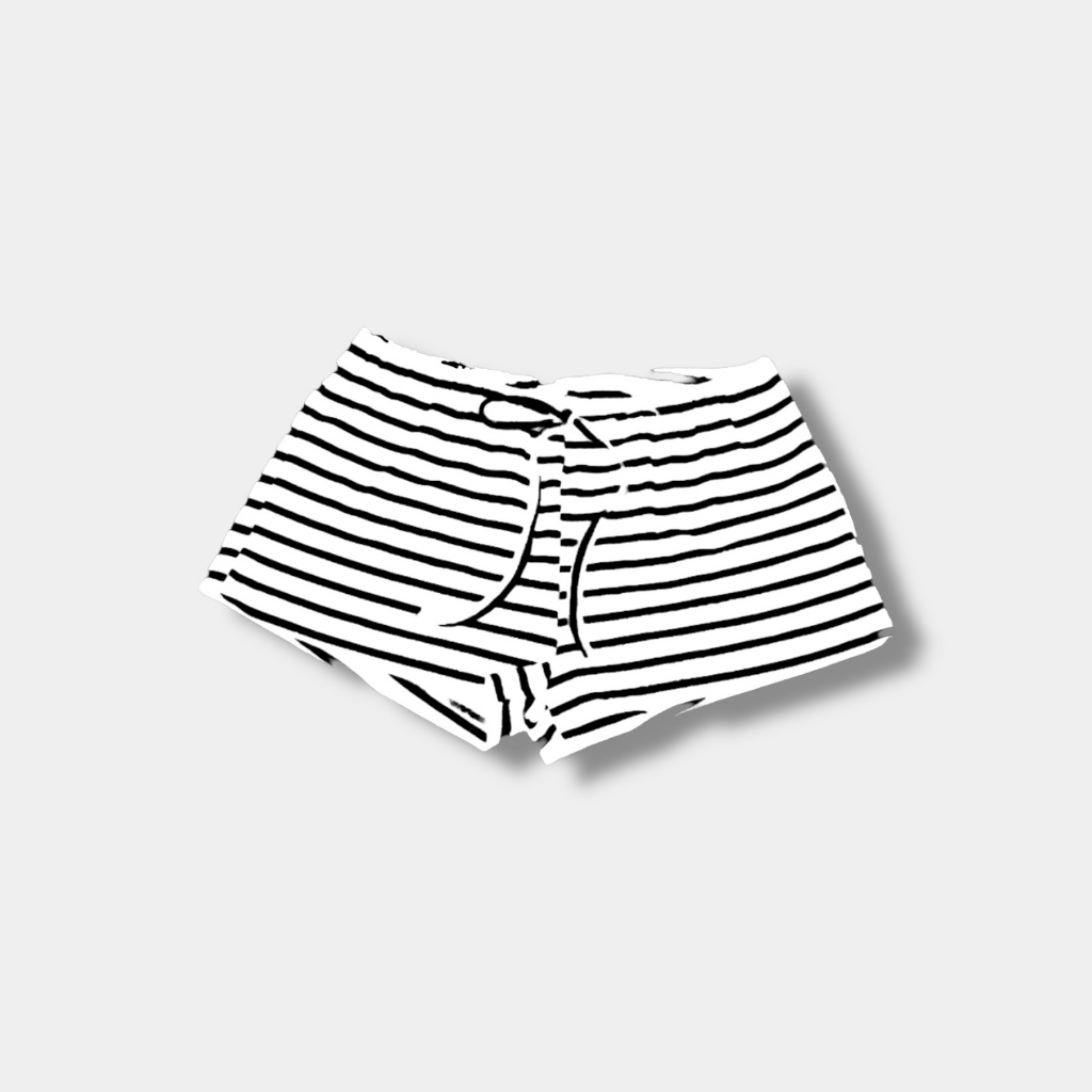 Quần Đùi Shorts Sọc Ngang AIMESAIGON Ôm Ngắn Dây Rút Eo Vải Thun Borip Cotton QC Mêm Freesize | BigBuy360 - bigbuy360.vn