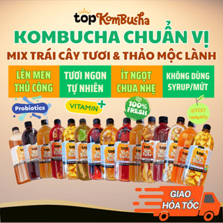 1 LÍT TRÀ KOMBUCHA CHUA NHẸ ÍT NGỌT LÊN MEN THỦ CÔNG TỰ NHIÊN 100% - KHÔNG SYRUP MỨT
