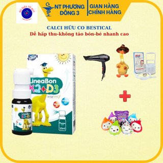  Lineabon vitamin D3 K2 dạng xịt tăng chiều cao bổ sung vitamin D3 K2 cho bé giúp xương chắc khoẻ- Chai 10ml 