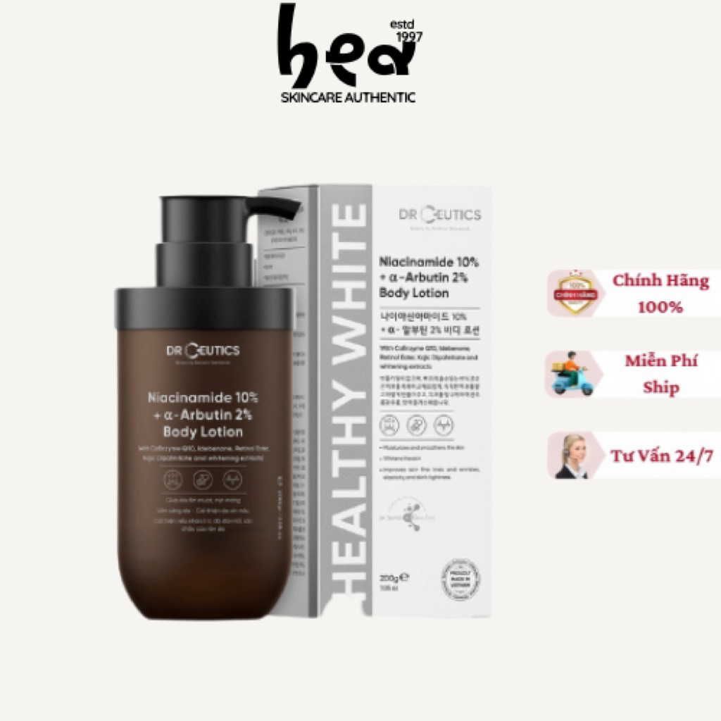 [Chính Hãng] Sữa Dưỡng Thể DrCeutics Trắng Da Body Niacinamide Body Lotion Sáng Da DrCeutics 200g