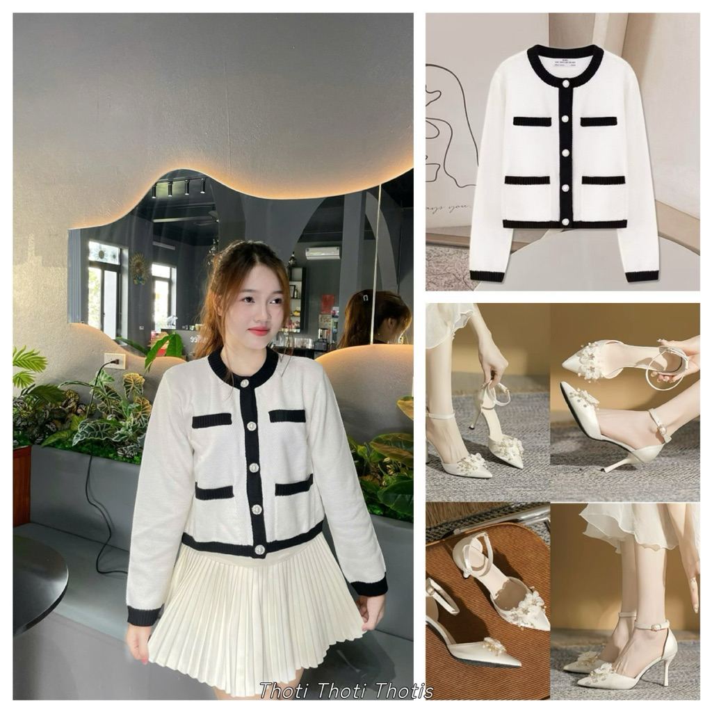 Áo khoác cardigan jennifer len dệt kim dày dặn thời trang basic của nhà Tí Ngoan [New] | BigBuy360 - bigbuy360.vn