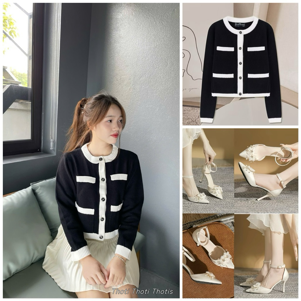 Áo khoác cardigan jennifer len dệt kim dày dặn thời trang basic của nhà Tí Ngoan [New] | BigBuy360 - bigbuy360.vn