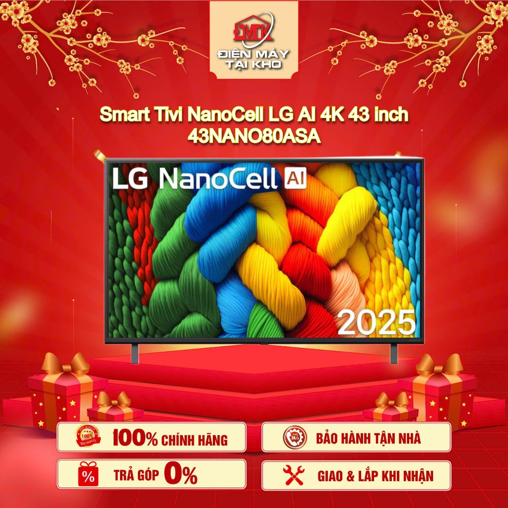Smart Tivi NanoCell LG AI 4K 43 inch 43NANO80ASA – Công Nghệ NanoCell ‑ Hình Ảnh Sắc Nét