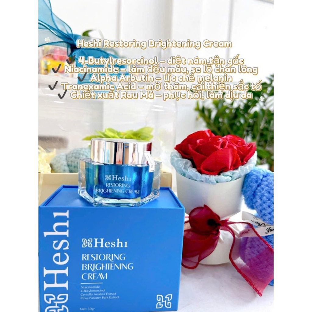 Kem dưỡng trắng da Heshi Resroring Brightening Cream 30g dưỡng trắng