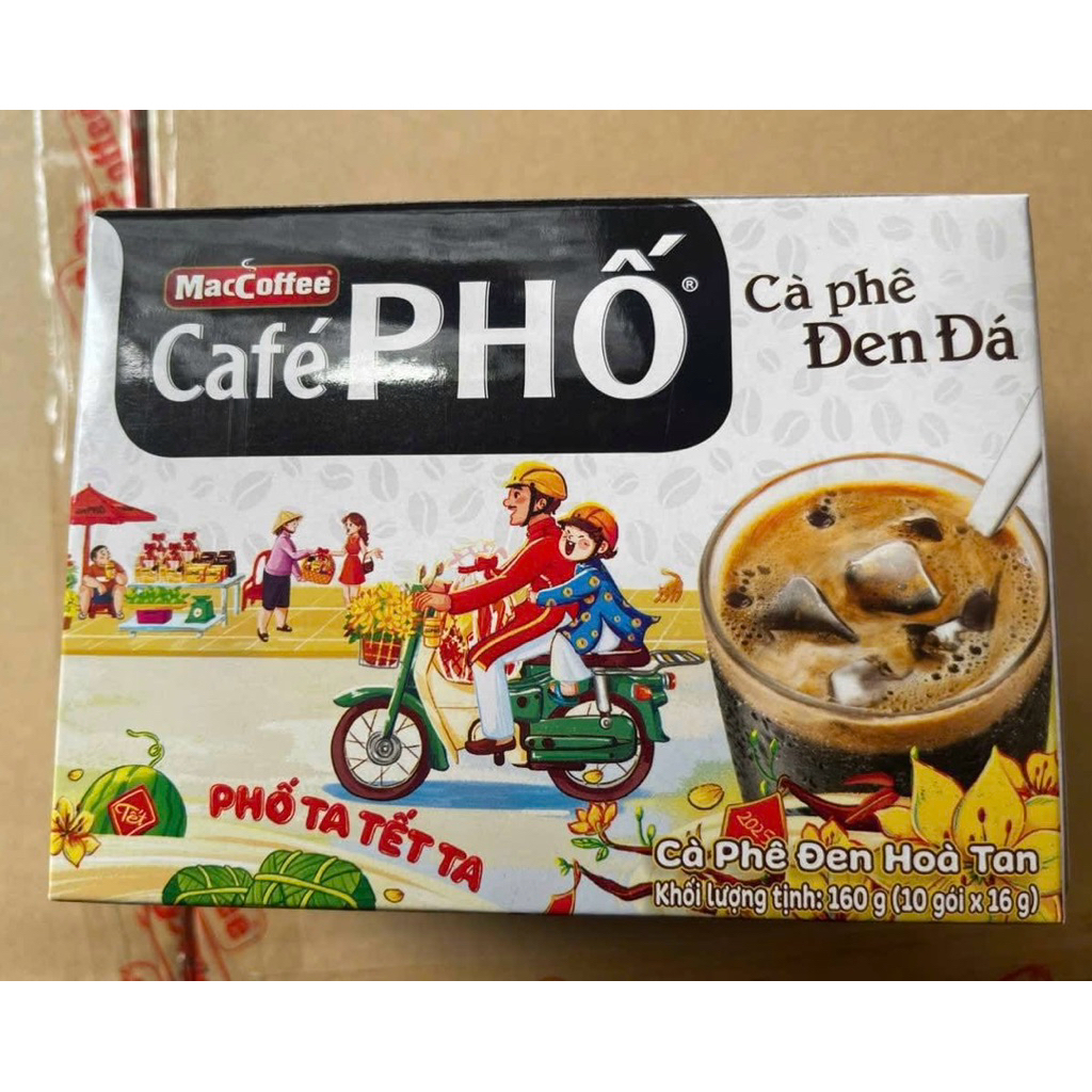 Cà phê hòa tan MacCoffee Café Phố Đen Đá.