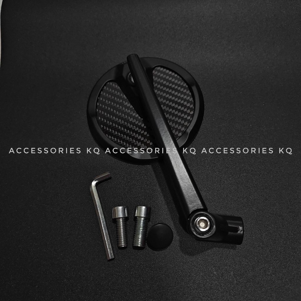 Gương Magazi kiểu Tròn sợi Carbon lắp được nhiều dòng xe