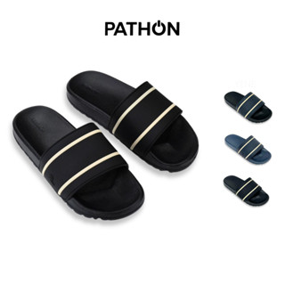 SD184 Dép nam nữ quai ngang slipper PATHON quai trơn in logo PT nổi và đế IP mẫu SD184