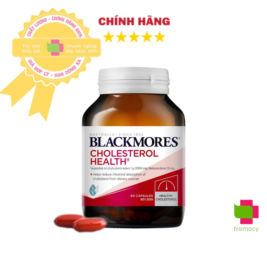 Blackmores Cholesterol Health Cân bằng và giảm mỡ máu Úc (60v)