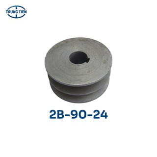 Puli buly pulley puly 2B-90-24 – puli 2 rãnh B  phi 90, lỗ 24mm, đúc đặc – rãnh sâu – không hub