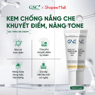  Kem Chống Nắng Nâng Tone SPF 50+ PA +++ Triple BB Cream 50ml Giúp Che Khuyết Điểm Tạo Makeup Tự Nhiên 