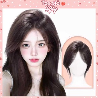  Tóc giả mái che hói đỉnh đầu dài 25cm tóc giả mái bay phủ hói phủ bạc siêu da đầu cho nữ 
