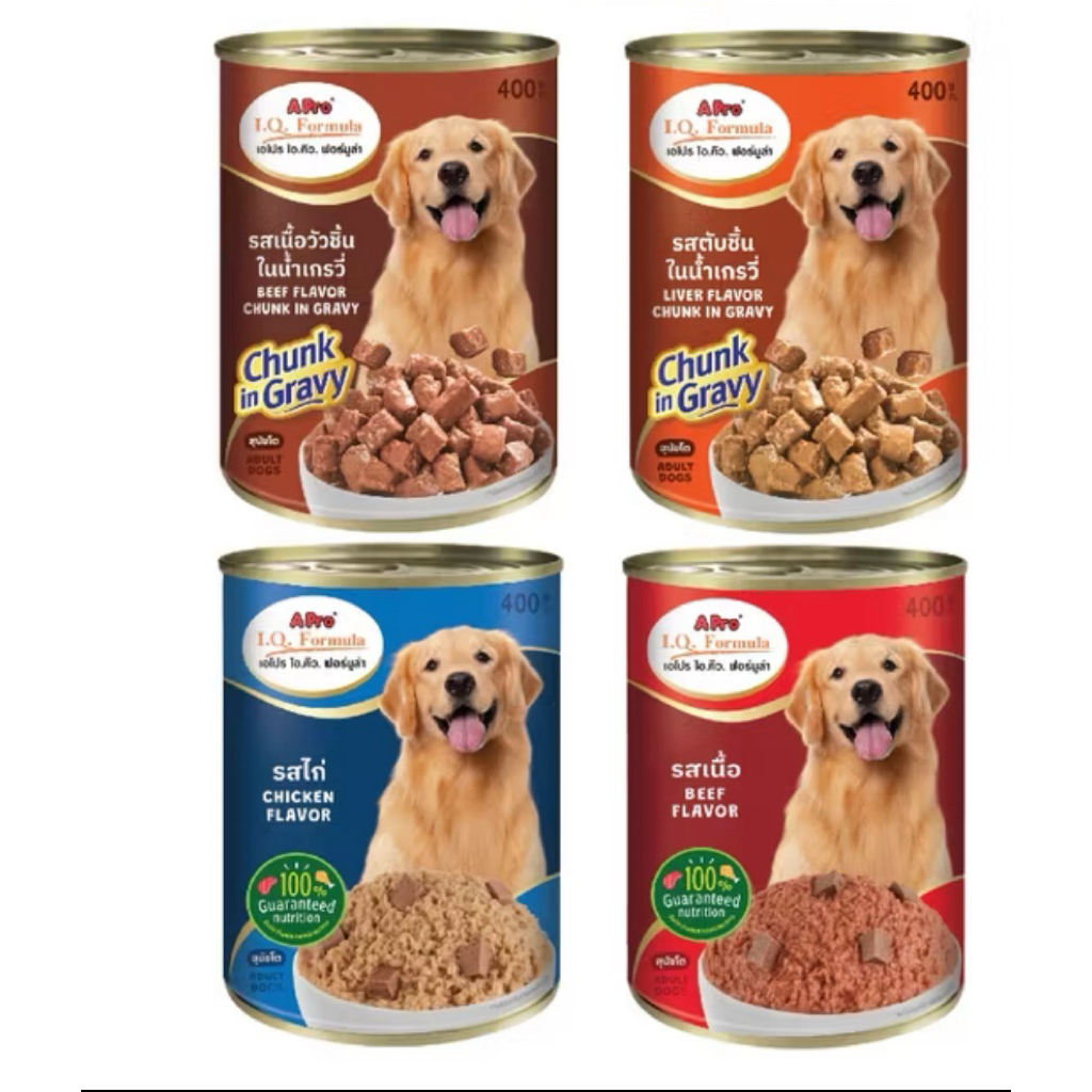 [COMBO 10 lon TẶNG 2 lon] Pate cho chó Apro IQ fomula dành cho chó lon 400g- pate chó apro iq-À pets