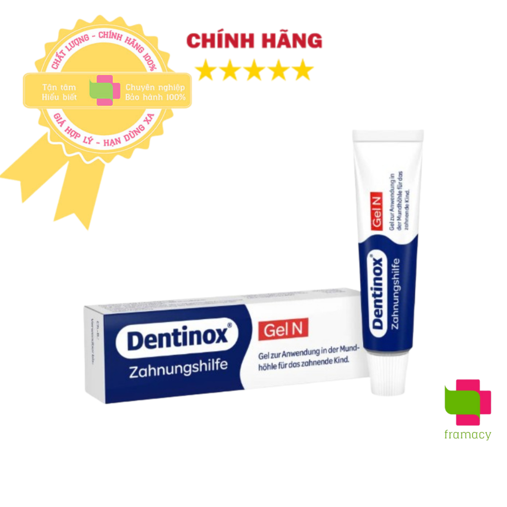 Dentinox-Gel N Zahnungshilfe Gel bôi răng lợi Đức (10g)