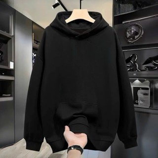  Áo Hoodie MLB  Lót Lông Cáo - Mũ To Hai Lớp Form vừa  áo HĐ nam nữ  - HĐ ĐEN TRƠN 