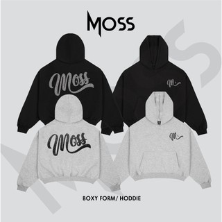   DEAL MỞ BÁN   ÁO HOODIE FORM BOXY  SIGNATURE  LOGO IN KIM TUYẾN - XÁM TIÊU  ĐEN - MOSS.STU  nam nữ vải Nỉ Cao Cấp 