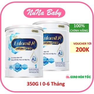  Bộ 2 Lon Sữa bột Enfamil A2 Neuropro Số 1 cho bé 350g 
