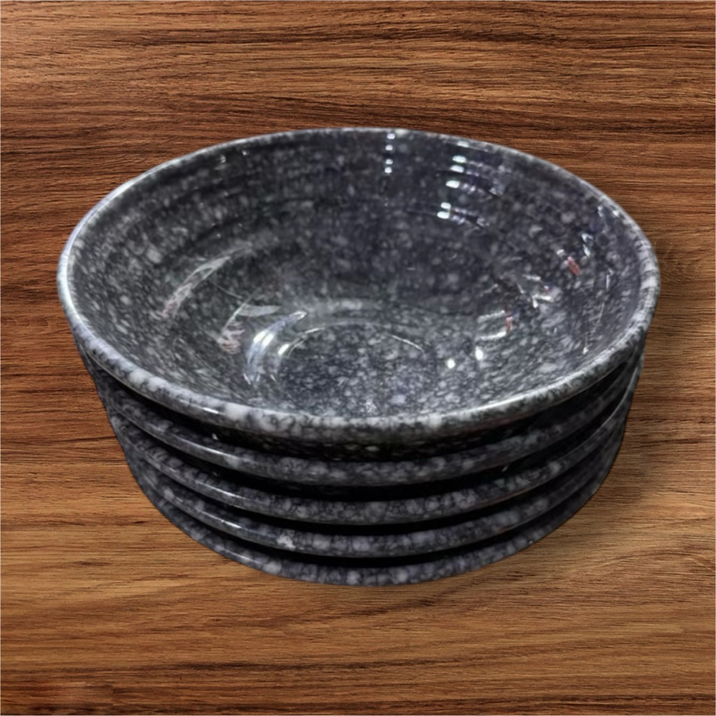 5 Tô meca  văn đá đen  dùng  bán  bún  phở  kích  thước 22cm dùng  đám  tiệc  gia đình
