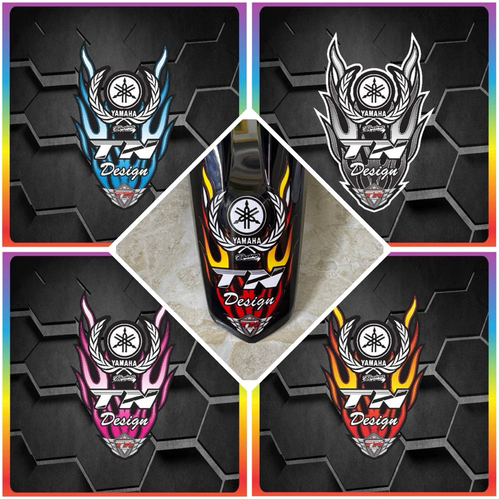 Tem Lửa dán dè trước - Tem dán dè chắn bùn các dòng xe [Mẫu LOGO]