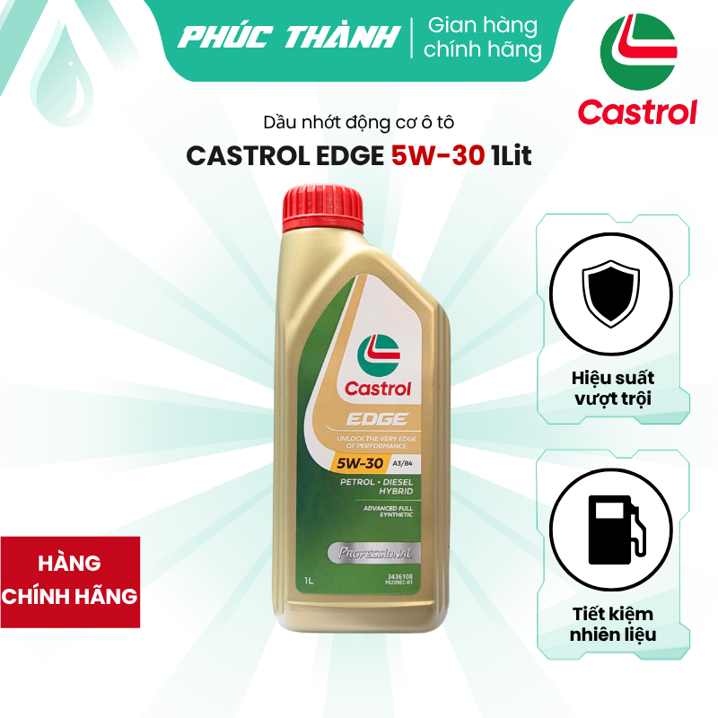 Dầu Nhớt Tổng Hợp Toàn Phần Castrol EDGE Professional 5W30 API SP ACEA A3/B4 1L -Nhập Khẩu Singapore