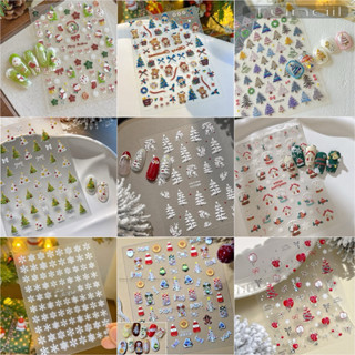    Mẫu mới HOT   Sticker Hình dán lụa 5D nổi mẫu Giáng Sinh Noen trang trí móng cực đẹp mã HOT XU HƯỚNG NAIL 