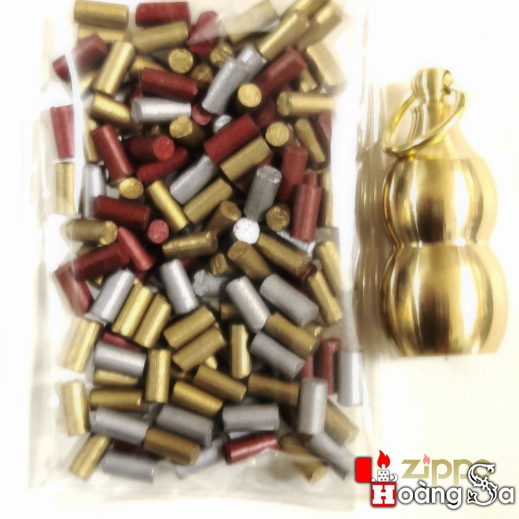 (HỎA TỐC) 20 gram Đá vàng, đỏ, bạc khoảng 130 viên dành cho zippo tặng kèm hồ lô treo móc khóa