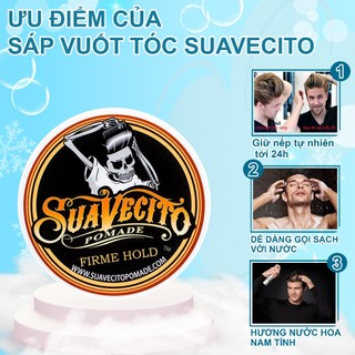 COMBO 3 HŨ Sáp Vuốt Tóc Nam Suavecito MN22 Giữ Nếp 24H Gốc Nước Mùi Hương Quyến Rũ 113g