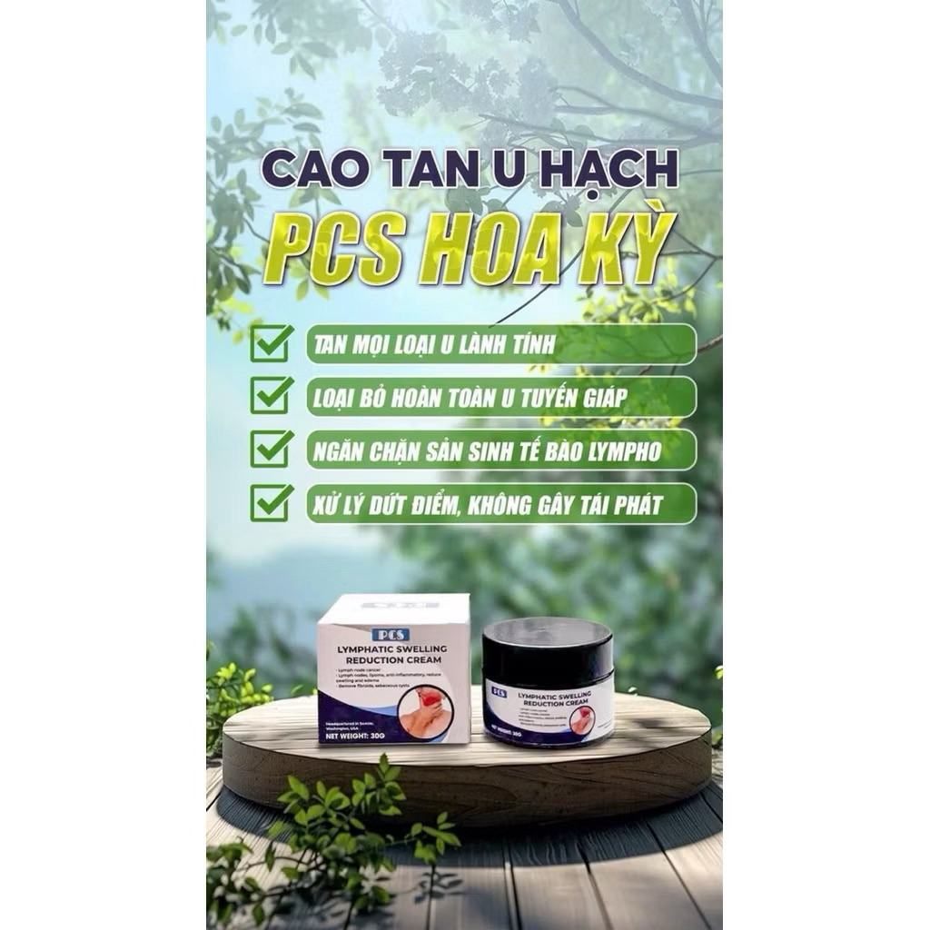 Kem tan u hạch PCS Hoa Kỳ-30g