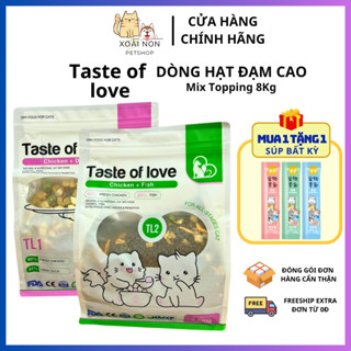 Hạt Taste Of Love ~ 40% Protein Mix Topping Hạt Không Độn Ngũ Cốc, Dinh Dưỡng Cao Hạt Cho Mèo 1,5Kg