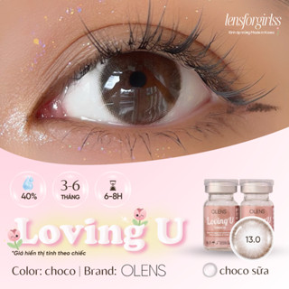   OLENS  Lens Nâu | Kính áp tròng nâu choco tự nhiên LOVING U CHOCO chính hãng KOREA | Lens cận | LENSFORGIRLSS 