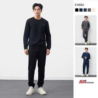  Quần Áo Nỉ Nam Mùa Đông 5S FASHION CHAMPION S-WARM Dày Dặn Giữ Ấm Thêu Tinh Tế  MBNI25013  