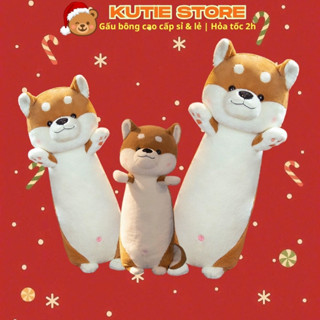  THÚ BÔNG CHÓ SHIBA GỐI ÔM DÀI DỄ THƯƠNG 