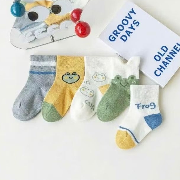 Combo 5 Đôi Tất Cao Cổ Mix Mẫu Cho Bé 0-1 Tuổi Loại Đẹp (Tất 0-1 Tuổi Mix Mẫu)
