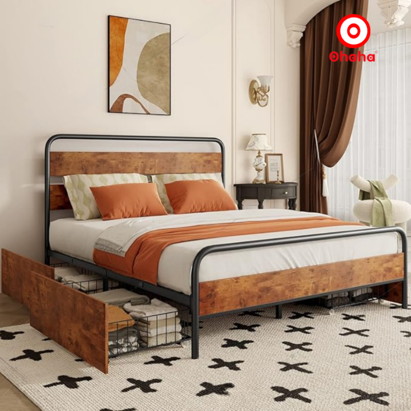 Giường ngủ sắt hiện đại Ohaha.vn - GS009