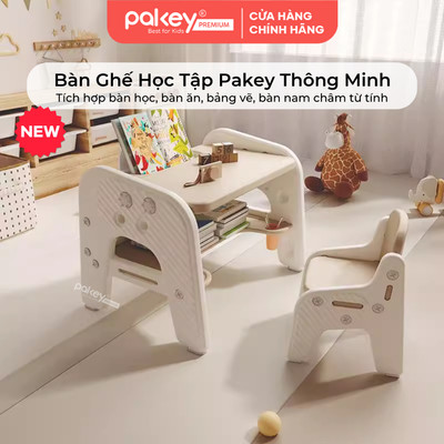 Bàn Ghế Học Tập Pakey Thông Minh YY02, YY03 - Bàn Học Kèm Bảng Vẽ, Ngăn Chứa Đồ Lớn & Đồ Chơi Giáo Dục Cho Trẻ