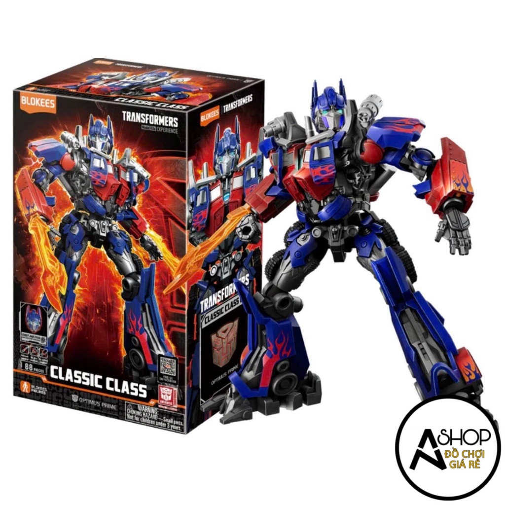 Mô Hình BLOKEES Optimus Prime Có LED Transformers DX Classic Class 09 Model Kit Lắp Ráp