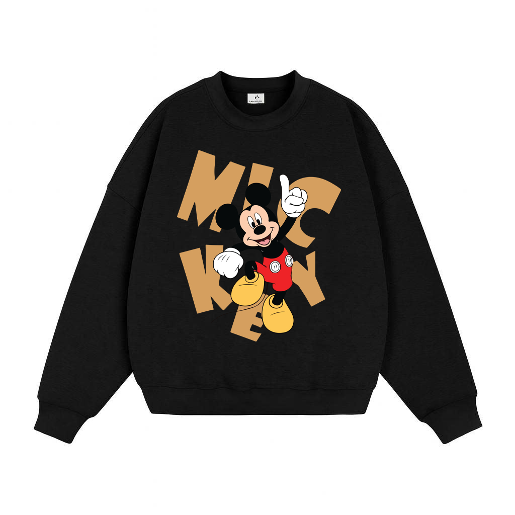 Áo Sweater Local Brand The Xide in hình MICKEY NHẢY nỉ bông form rộng oversize unisex