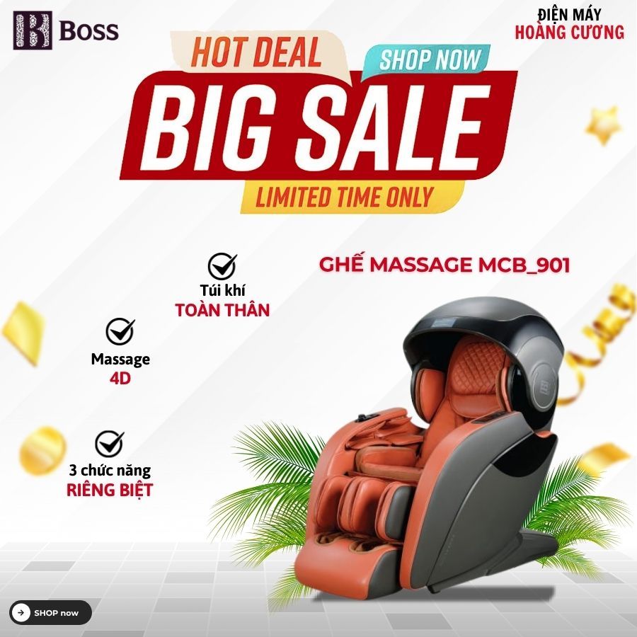 Ghế massage Boss MCB-901 - Đẳng Cấp Sang Trọng, Chăm Sóc Toàn Thân Hiện Đại