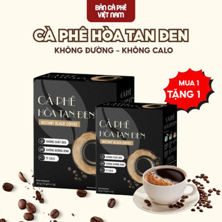  Cà Phê Đen Hòa Tan 100% Mua 4 Tặng 4 + Tặng Cốc Kim Cương Cà Phê Robusta Rang Xay Không Đường K Calo 