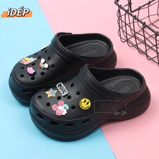  Dép Cross Classic Clog nữ đế độn cao 6cm tặng 08 Jib dễ thương MÀU TÍM -SL067- Sục Y Tá Đế Dày 