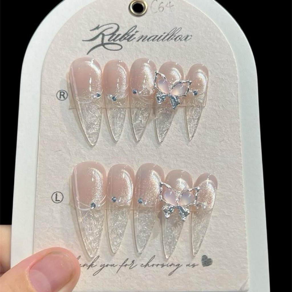 C64 nailbox thiết kế hiệu ứng pha lê trong suốt
