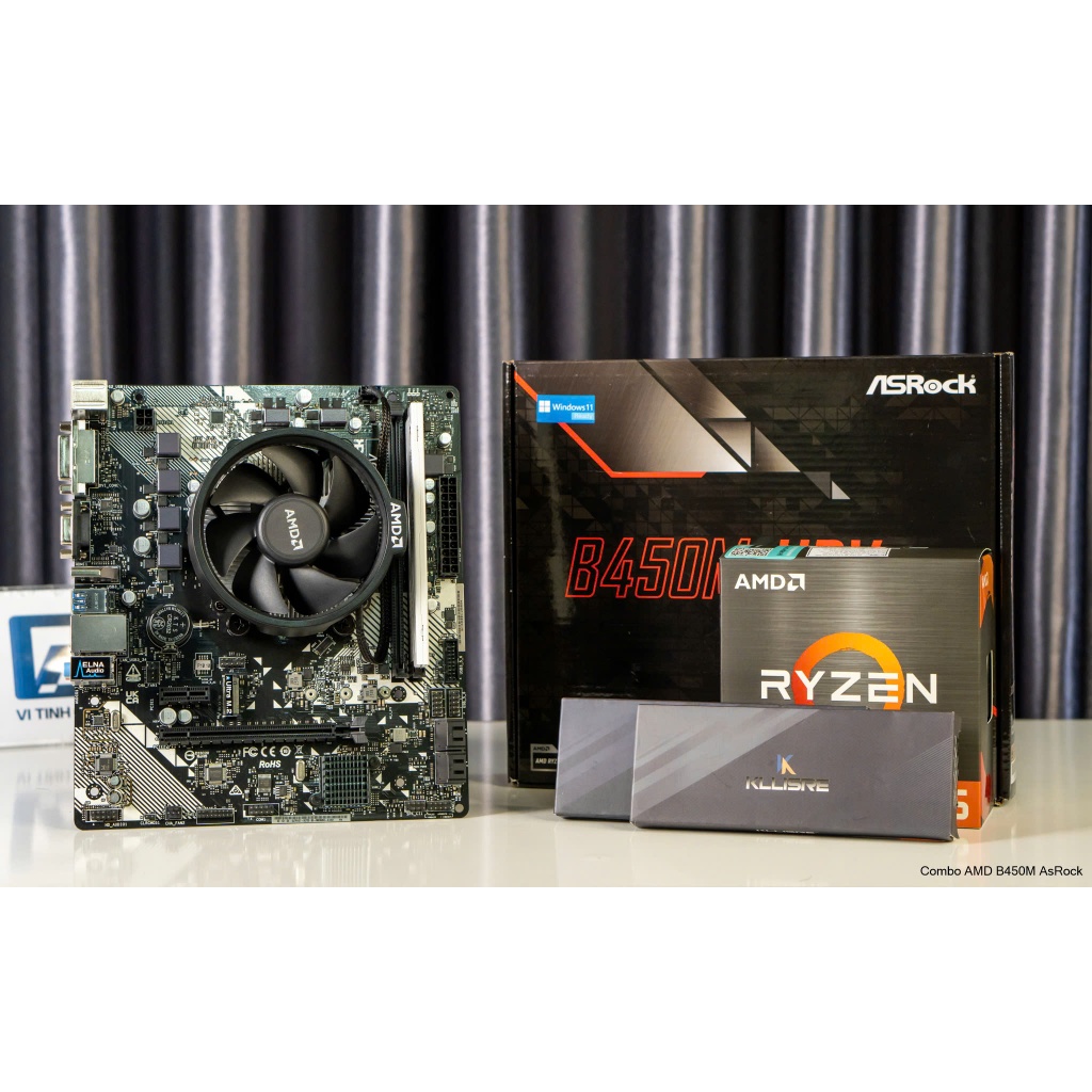 Combo AMD B450 + Ryzen 7 5700G + Ram 16GB + Tản nhiệt New Box BH 36T cực xịn sò giá tốt để lắp ráp m