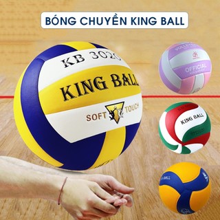 Bóng Chuyền Da Màu Hồng Cho Nữ Chơi Sân Bê Tông Chính Hãng King Ball Trẻ Em Học Sinh Viên