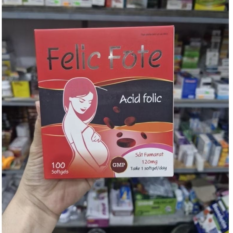 Viên uống FELIC FOTE hộp 100 viên bổ sung sắt hữu cơ cho cơ thể